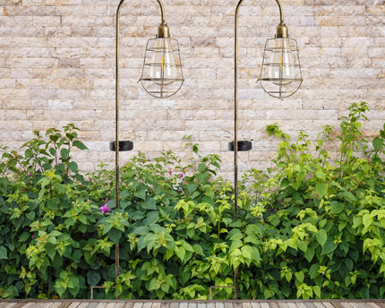 2 Set LED Decoratief Solar Earth Spit "Gitti" H: 76,5 cm, voor buiten, gemalen spiesjes gemaakt van metaal en plastic, in oude maaltijd, met geïntegreerde LED