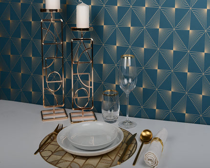 Gouden geometrische plaat
