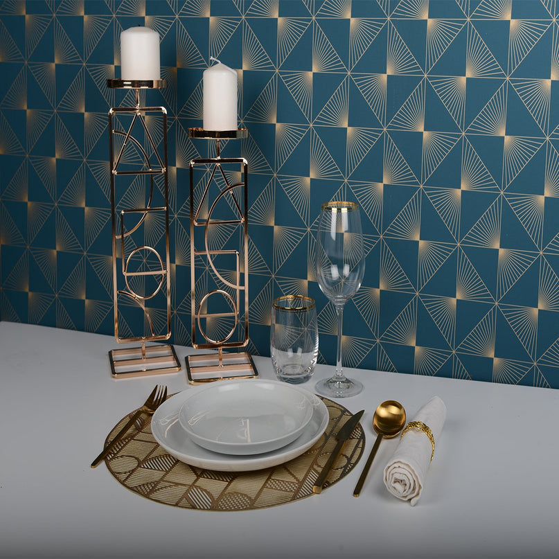 Gouden geometrische plaat