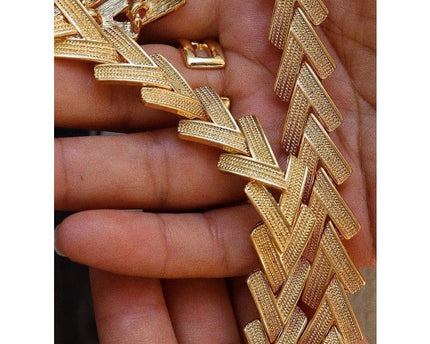Gedurfde look V-ketting ketting en armband