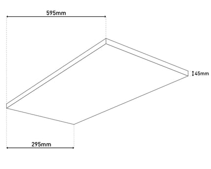 LED -paneel plafondlamp "Carente" lengte 59,5 cm, frameless, vele functies, gemaakt van metaal en plastic, witte, geïntegreerde LED's