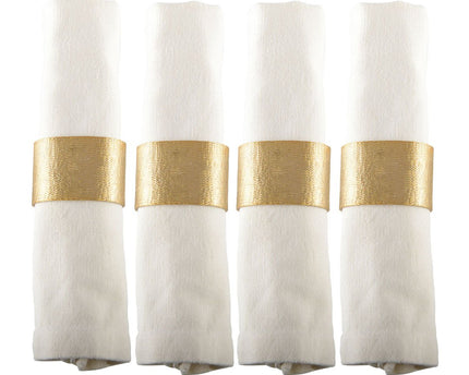 Set van 4 rondes van gouden ovale handdoeken