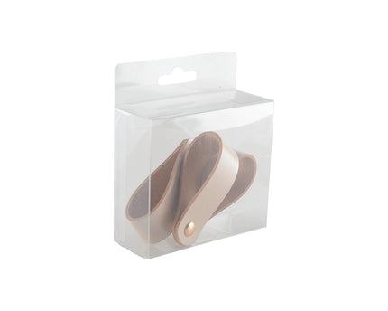 Set van 4 rondes faux lederen handdoek