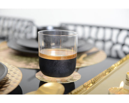 Zwarte en gouden aperitief bril - veel van 6
