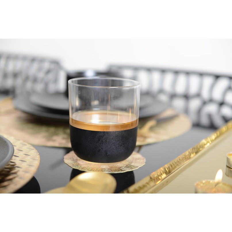 Zwarte en gouden aperitief bril - veel van 6