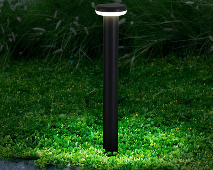 LED Outer Socket Light "paddestoel", gemaakt van metaal en plastic in antraciet, met geïntegreerde LED