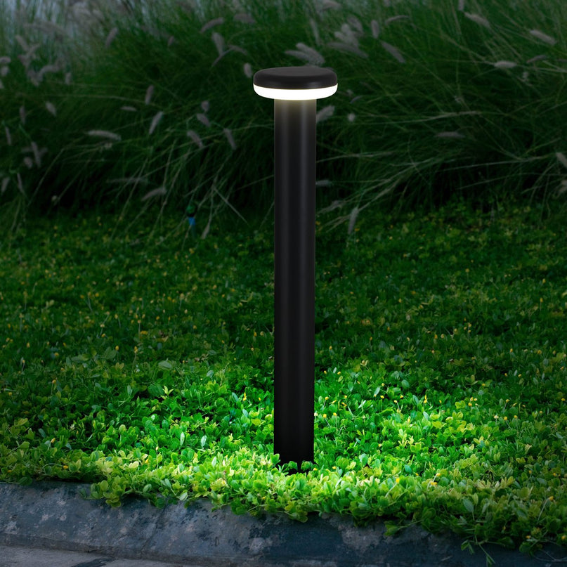LED Outer Socket Light "paddestoel", gemaakt van metaal en plastic in antraciet, met geïntegreerde LED