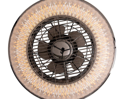LED -plafondlicht "Viento" met ventilator, gemaakt van metaal en plastic, met geïntegreerde LED's, verlichting voor woonkamers of kantoor