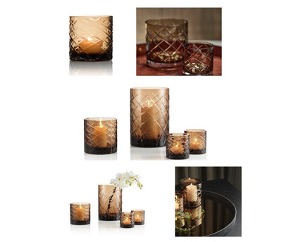 Hurricane Kristallen Lamp Windlicht Klein Bruin(cc2101-80crystal-choc-small)