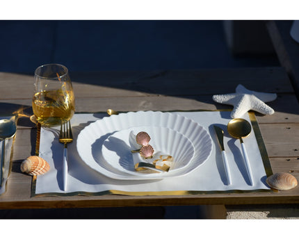 WEGWERP BORD COVER 31.5x45CM WIT EN GOUD ROL 32 STUKS