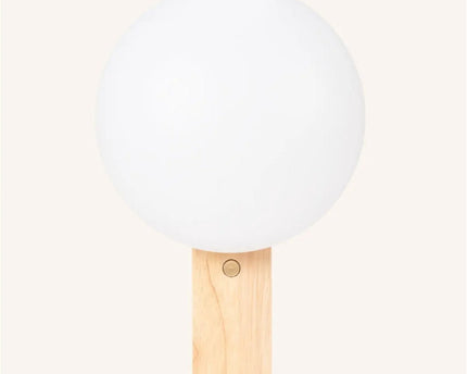 Matthew lichtbruin stijlvol houten draadloze wandlamp - oplaadbaar en dimpelbaar