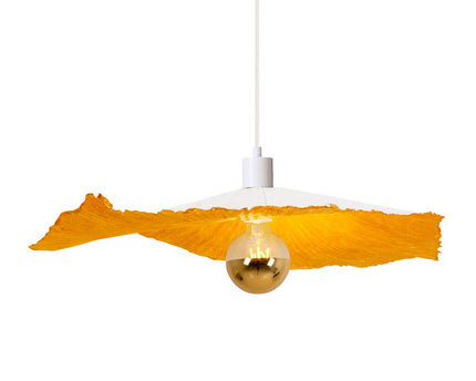 Papieren hanglamp "gek papier" Ø 56 cm gemaakt van gecoat papier in wit, E27 -versie, verlichting voor woonkamers of kantoor