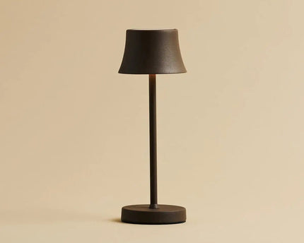 De pijp mini mokka bruin oplaadbare tafellamp - draadloos opladen, dimbare lamp en 3 lichte kleuren