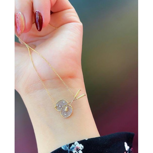 Unieke badmintonracket-ontwerpketting