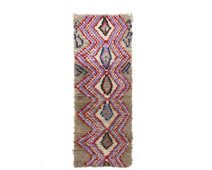 Zuiver wollen Marokkaans Berber halkleed 72 x 190 cm