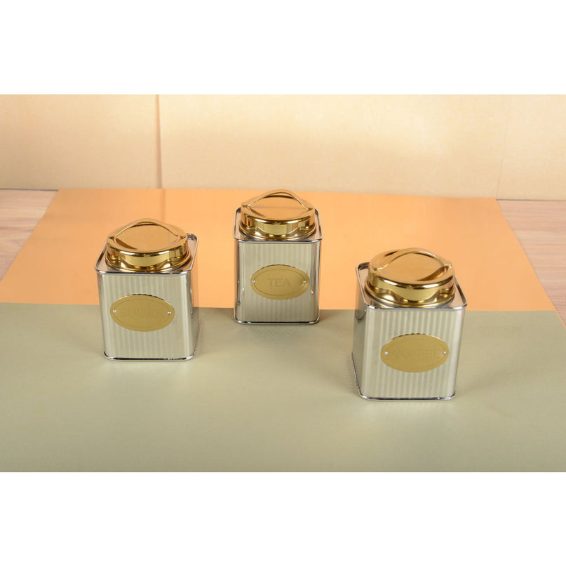 Zilveren en gouden suikerbox 10x10x10cm