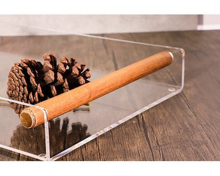 Acrylvak met houten handgrepen