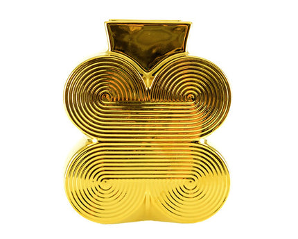 Briljante gouden vaas klein model 13x7x15cm