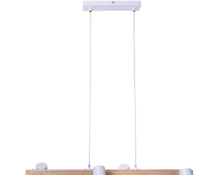 4 hanglamp "Frida" wit, hangende lamp, metaal, wit, GU10, hanglamp voor eetkamer, woonkamer, gang of kantoor, 80 cm lang