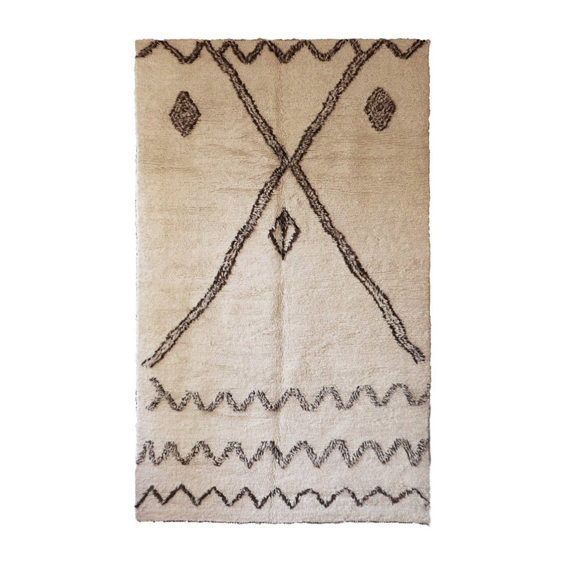 Zuiver wollen Marokkaans Berber-tapijt 195 x 311 cm