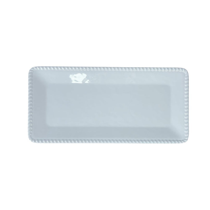 Rechthoekig wit melamine -lade -touw 43,5x21x2.5cm