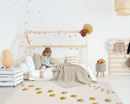 Zacht en comfortabel kindervloerkleed BEAR FOOTPRINTS