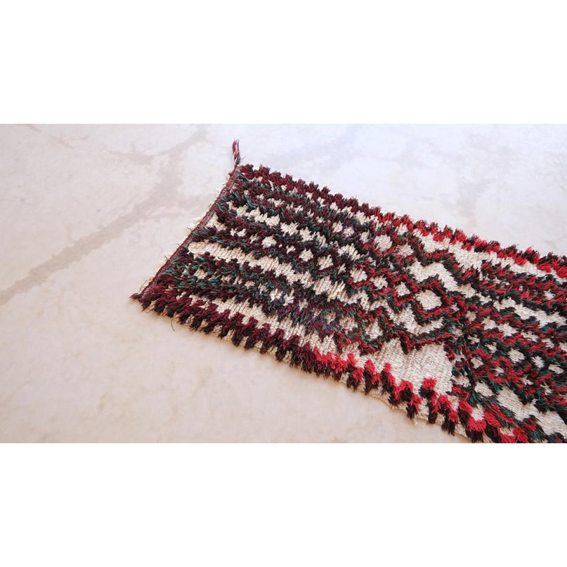 Zuiver wollen Marokkaans Berber-tapijt 74 x 164 cm