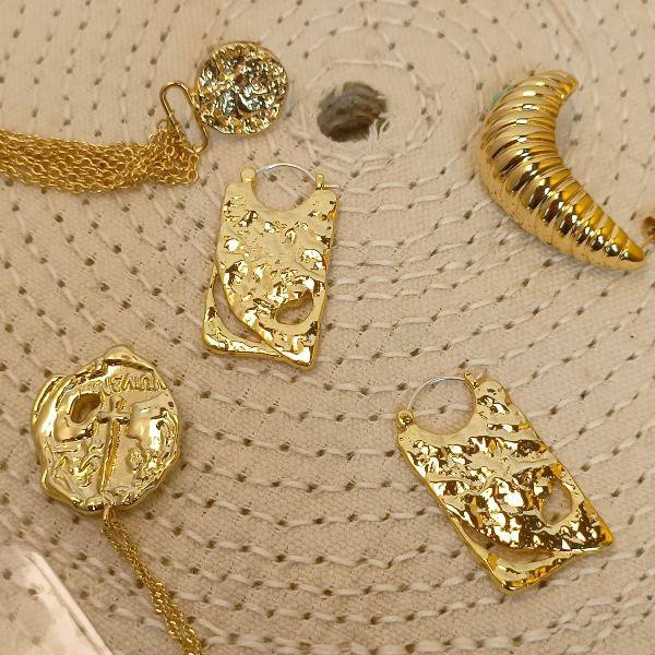 Unieke Board Drop Oorbellen - Goud en Zilver