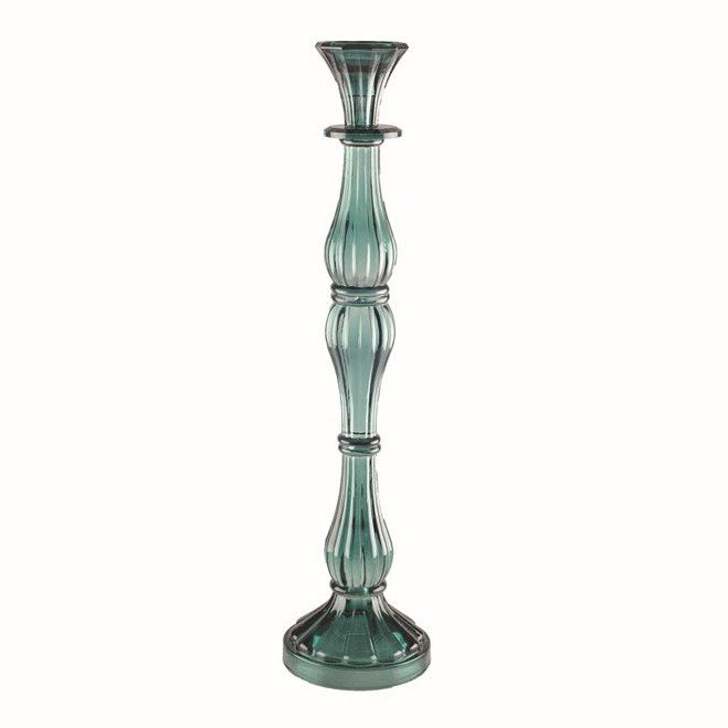 Turquoise kandelaar groot model H41cm