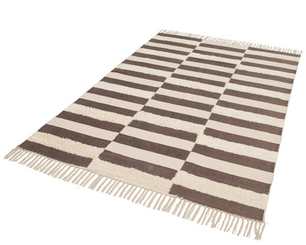 Tufte tapijt 100% katoen ebbenhout