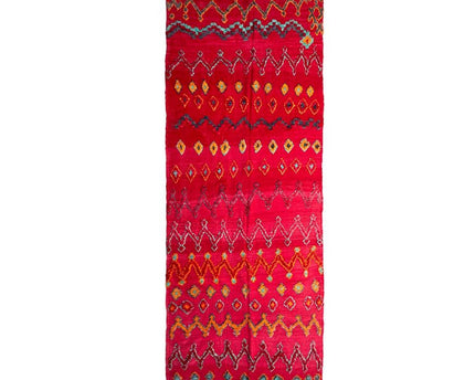 Zuiver wollen Marokkaans Kelim Berber tapijt 163 x 405 cm