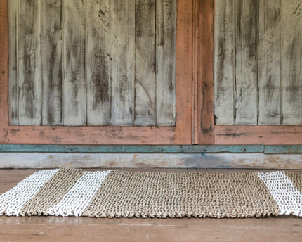 Zeegras tapijt 120x60 cm SEWU | Gestreept vloerkleed van zeegras