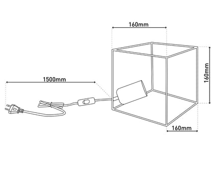 Tafellamp "Canto", tafellamp gemaakt van zwart en goud, E27-Socket-versie, voor eetkamer, woonkamer, gang, kantoor of als een bedlamp, 16 cm hoog
