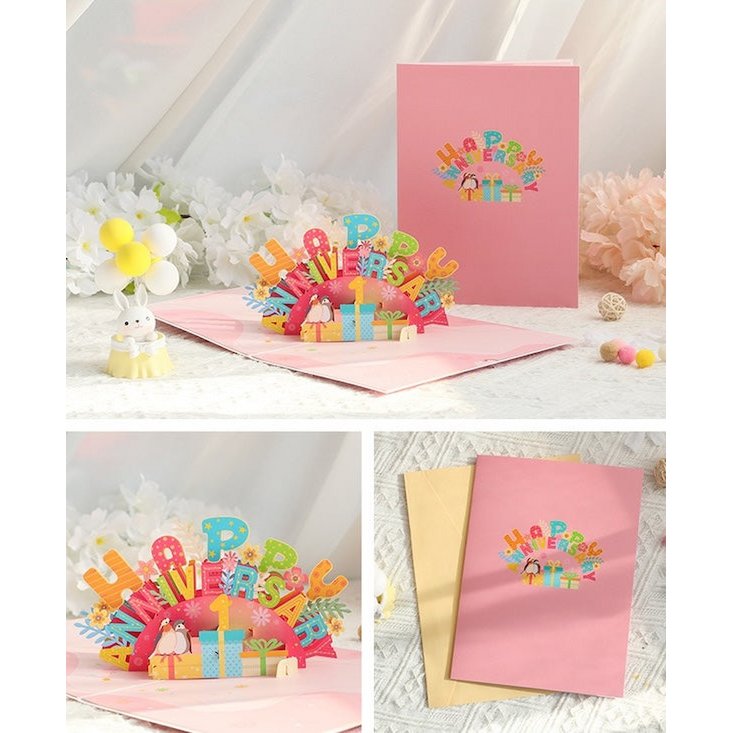 3D -kaart - Happy Anniversary Card