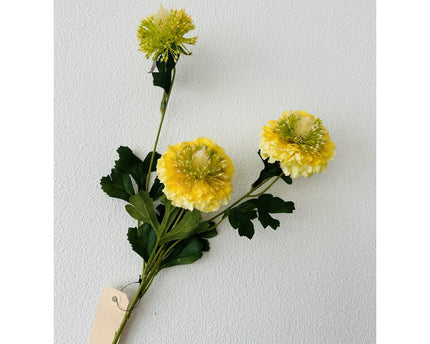 Scabiosa  kunstbloem H80cm centimeter 2PCS ROOD