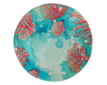 Platte plaat in melamine koraal 28x28x2.5 cm