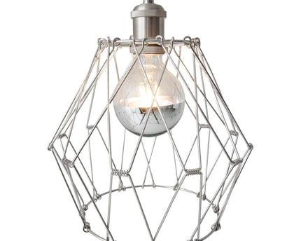 Metalen hanglamp "Fyn" d:40cm zilverkleurig
