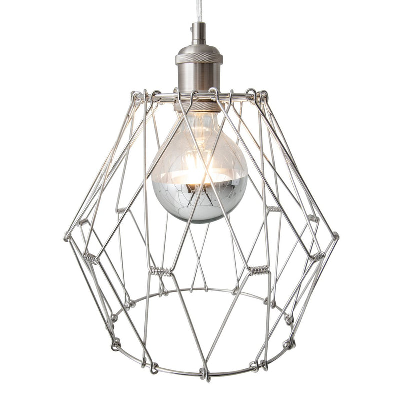 Metalen hanglamp "Fyn" d:40cm zilverkleurig