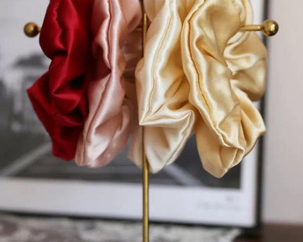 Luxe 100% zijden haarscrunchie - 6 cm breed