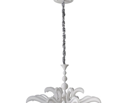 Led Crown "Ludwig" wit Ø 66 cm, met stevig geïnstalleerde LED's, metaal in wit