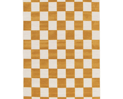 Bicolor buitenkant binnen tapijt met kleine tegels gesneden effect