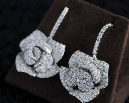 Sprankelende Fancy Camille Flower Drop Oorbellen