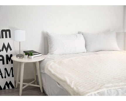 Tafellamp "New York", klassieke metalen tafellamp met tekstbladen in wit, met E27 -aansluiting, 38,5 cm hoog, perfect voor woonkamer, eetkamer, gang en kantoor