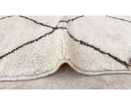 Eigentijds Berber handgemaakt wollen vloerkleed 151 x 253 cm