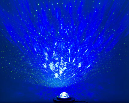 Atmosferische Galaxy LED -projector, decoratieve verlichting gemaakt van plastic, kleurrijke, geïntegreerde LED, voor binnen