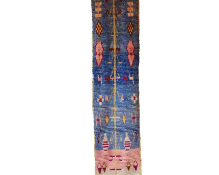 Zuiver wollen Marokkaans Berber halkleed 81 x 383 cm