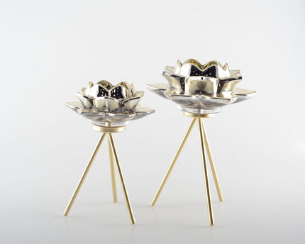 Golden Flower Stand 15x15x20.5 cm