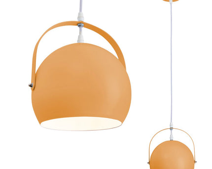Hanger lamp "Colorado" oranje Ø ca. 25 cm, metaal, E27 -aansluiting, verlichting voor woonkamer, eetkamer, kinderkamer