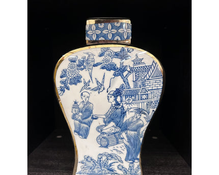 Nieuwe Chinese stijl, oosterse Parijse Delfts blauwe porselein vazen/hoge stijl