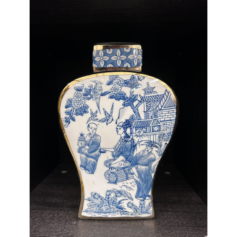 Nieuwe Chinese stijl, oosterse Parijse Delfts blauwe porselein vazen/hoge stijl